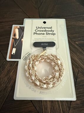 Artikl Universal Crossbody Phone Strap Gold & White 120cm NWT Hands-Free